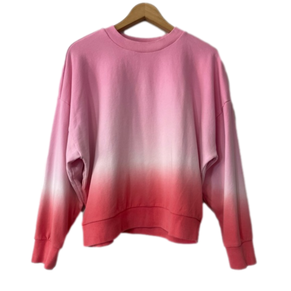 Gap Pink Ombré Tie Dye Pullover Crewneck Sweatshirt Size medium.